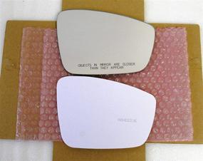 img 2 attached to Enhanced Full Size Adhesive Replacement Mirror Glass for VW Jetta Passat Beetle - Passenger Side RH