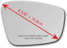 img 1 attached to Enhanced Full Size Adhesive Replacement Mirror Glass for VW Jetta Passat Beetle - Passenger Side RH