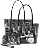 👜 michelle printed matching handbags & wallets: perfect tote bag set for women logo