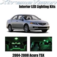 xtremevision interior led for acura tsx 2004-2008 (8 pieces) green interior led kit installation tool logo