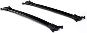 img 2 attached to 🚗 Pair of Car Roof Rack Cross Bars Cargo Luggage Carrier for Chevy Equinox GMC Terrain 2.4L L4 2010-2017, Black