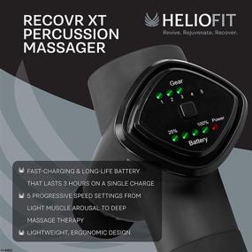 img 1 attached to 💪 Heliofit Recover XT Percussion Massager: Deep Tissue Massage Gun for Athletes, Neck, Back & Shoulder Therapy