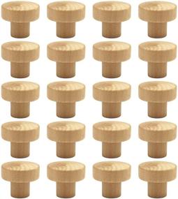 img 3 attached to 20PCS WEICHUAN Round Unfinished Wood Cabinet Furniture Drawer Knobs: 3.6cm Diameter, 3cm Height