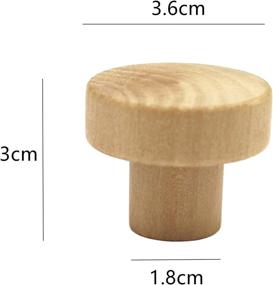 img 2 attached to 20PCS WEICHUAN Round Unfinished Wood Cabinet Furniture Drawer Knobs: 3.6cm Diameter, 3cm Height