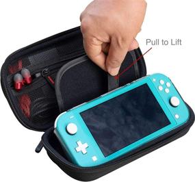 img 3 attached to 😍 ButterFox Extra Large Carrying Case for Nintendo Switch Lite - Ultimate Storage Solution for Game, Charger, Grips, and Accessories (Turquoise Blue/Black)