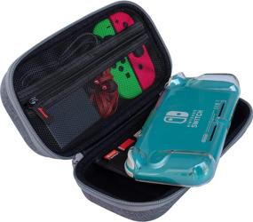 img 1 attached to 😍 ButterFox Extra Large Carrying Case for Nintendo Switch Lite - Ultimate Storage Solution for Game, Charger, Grips, and Accessories (Turquoise Blue/Black)