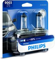 enhance visibility with philips 9003 vision upgrade headlight bulb - 2 pack logo