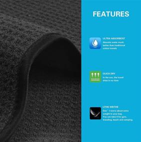 img 2 attached to 🚗 KinHwa Scratch-Free Microfiber Car Detailing Towels: Highly Absorbent & Lint-Free Waffle Weave Car Cleaning Towels for Drying & Washing Cars (Black, Pack of 3, Size: 16x24 inches)