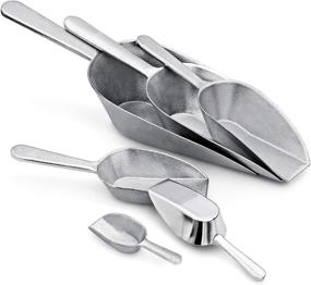 img 1 attached to 🥄 New Star Foodservice 34660 One-Piece Cast Aluminum Scoop - 4-Ounce, Silver