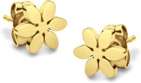 img 4 attached to 🌼 Charming and Feminine Daisy Stud Earrings for Girls & Women - 555Jewelry Delicate Collection