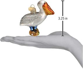 img 2 attached to 🦅 Capture the Charm of the Old World Christmas Bird Watcher Collection Glass Blown Ornaments - Pelican for Your Festive Christmas Tree!