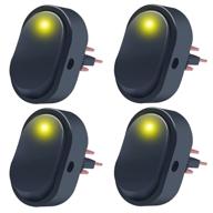 4pcs 12v yellow led light rocker switch toggle triangle plug switch 🚦 on-off 30a for car truck rv motorcycle boat marine control asw-20d-y by mxuteuk logo