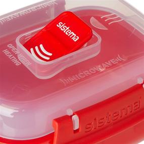 img 2 attached to Heat and Eat 4 Rectangular Food Containers with Lids Set - 1.25L + 2X 525ml, Locking Clips & Steam Release Vents, BPA-Free Microwave Safe - 2x 1.25 Litre + 2x 525 ml, Red