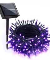 🎃 halloween solar string lights - 105ft/300 led purple outdoor & indoor decorations for patio, party & christmas логотип