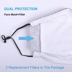 img 2 attached to Stylish and Durable Reusable Cloth Face Covering