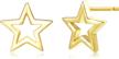 sterling silver gold star earrings logo