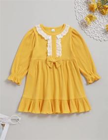 img 3 attached to Bilison Toddler Clothes: Adorable Sleeve Ruffle Girls' Clothing for Dresses