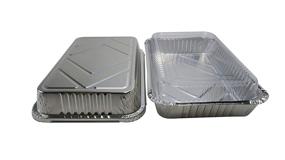 img 3 attached to KitchenDance Disposable Colored Aluminum 4 Pound Oblong Pans With Plastic Dome Lid 52180P (Silver