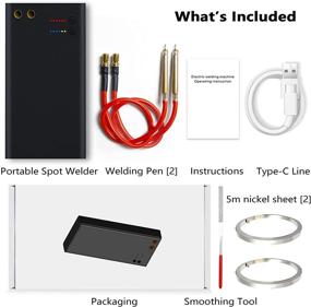 img 3 attached to 🔋 Upgraded 2021 Montex 6 Gear Handheld Spot Welder for 18650 Battery Plate Spot Welding, with 16-inch Pens, Type-C Rechargeable, and 2 Pack 16FT Nickel Sheet