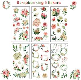 img 1 attached to 🌸 Vibrant Botanical Flowers Plant Scrapbook Stickers: Perfect for Kids DIY Arts Crafts, Calendars, Journaling, Albums, Notebooks, and More!