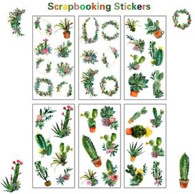 img 2 attached to 🌸 Vibrant Botanical Flowers Plant Scrapbook Stickers: Perfect for Kids DIY Arts Crafts, Calendars, Journaling, Albums, Notebooks, and More!