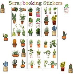 img 3 attached to 🌸 Vibrant Botanical Flowers Plant Scrapbook Stickers: Perfect for Kids DIY Arts Crafts, Calendars, Journaling, Albums, Notebooks, and More!