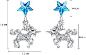 img 3 attached to 🦄 Sparkling Unicorn Earrings for Women: Dainty Crystal Jewelry Set in an Elegant Box - Perfect Anniversary Gift