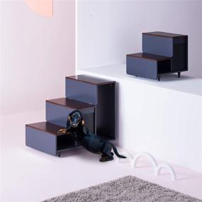 img 2 attached to 🐾 Staart Esker Wooden Pet Steps - Stylish and Functional Accessory for Your Furry Friend