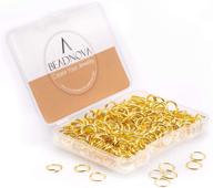 💍 300pcs gold jump rings for jewelry making and keychains - 8mm open jump rings by beadnova logo