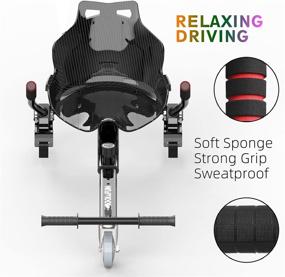 img 2 attached to 🛴 Cool & Fun Hoverboard Seat Attachment with Safety Brake System and Adjustable Frame Length - Compatible with 6.5", 8", and 10" Hoverboards