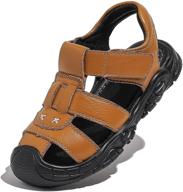 dadawen leather outdoor sandals toddler boys' shoes 标志