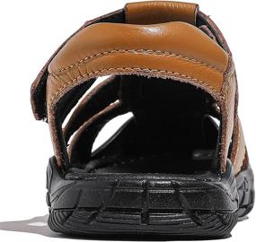 img 2 attached to DADAWEN Leather Outdoor Sandals for Toddler Boys: Stylish and Durable Shoes