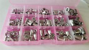 img 4 attached to 🔩 150-Piece Aluminum Rivet Nut Kit for Standard Inch SAE Imperial Rivnut Nutserts