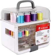 🧵 complete singer sew-it-goes sewing kit: 224-piece organizer with machine sewing thread, white - ideal for craft storage logo