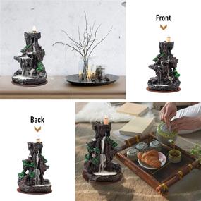 img 3 attached to 🏞️ Discover the Ronlap Dual Sided Mountain Waterfall Incense Burner - Transform Your Space with the Resin River Tower Backflow Incense Holder & Aromatherapy Incense Fountain - Includes 120 Upgraded Incense Cones + 30 Incense Sticks!