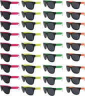 🕶️ assorted cool colors neon sunglasses – wholesale bulk pack of 36 – ideal party favors for adults and kids логотип