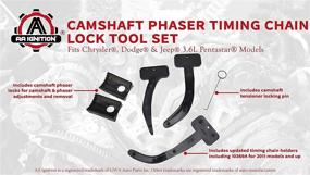 img 1 attached to 🛠️ Engine Camshaft Phaser Timing Chain Lock Tool Set - Replaces 10200A, 10202, 10369A - Compatible with Chrysler, Jeep, Dodge 3.6L - 200, 300, Avenger, Challenger, Durango, Wrangler, Cherokee