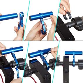 img 1 attached to 🚲 TOMALL Handlebar Extender: Aluminum Alloy Bicycle Extension Bar for M365, ES1 ES2 - Space Saver & Compatible Single Clamp Extension Mount Holder