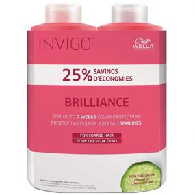 img 1 attached to Wella INVIGO Brilliance Shampoo Conditioner Hair Care for Shampoo & Conditioner