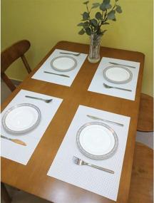 img 3 attached to Zupro Placemats: Heat Resistant, Anti-Skid, and Durable Mats for Table Protection