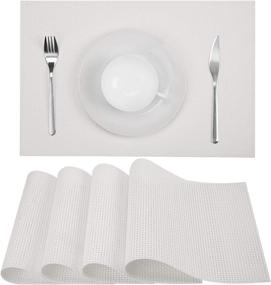 img 4 attached to Zupro Placemats: Heat Resistant, Anti-Skid, and Durable Mats for Table Protection