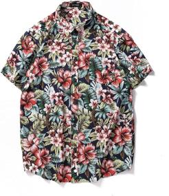 img 3 attached to MCEDAR Hawaiian Vacation Outfits 202127 XL Men's Clothing in Active