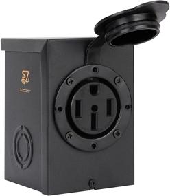img 4 attached to 🔌 Rugged S7 50 Amp RV Power Outlet Box - Anti-Rust Weatherproof Outdoor NEMA 14-50R Receptacle for RVs, Campers, Trailers, Motorhomes, and Electric Cars