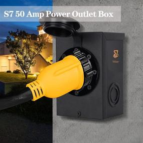 img 1 attached to 🔌 Rugged S7 50 Amp RV Power Outlet Box - Anti-Rust Weatherproof Outdoor NEMA 14-50R Receptacle for RVs, Campers, Trailers, Motorhomes, and Electric Cars