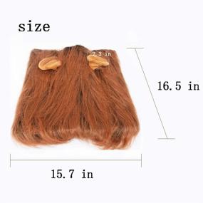 img 3 attached to MR.FOAM Lion Mane Dog Costume: Halloween Pet Wig Clothes for Medium to Large Sized Dogs