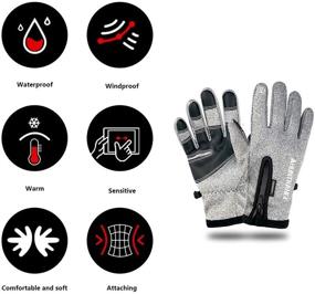 img 3 attached to 🧤 Winter Gloves with Screen Compatibility and Waterproof Technology for Enhanced Driving Experience