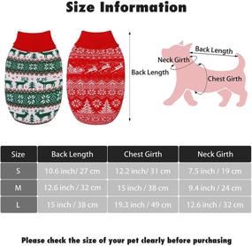 img 3 attached to 🎄 Pedgot 2 Pack Christmas Pet Sweaters Xmas Dog Holiday Sweaters Funny Pet Costume Reindeer, Christmas Tree, Snowflake Knitwear for Cats or Dogs - Cozy Christmas Pet Warm Clothes