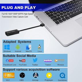 img 1 attached to 🎥 HDMI Video Capture Card, USB 3.0 4K 1080 60p Cam Link - Switch Game Capture Card for PS4 Recording to DSLR Camcorder - Action Computer Capture Device for Streaming, Gaming, Live Broadcasting, Teaching, or Conference