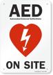 aed site sign smartsign plastic logo