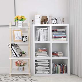 img 2 attached to 📚 Versatile White Tiita Corner Standing Shelf Bookshelf Unit: Ideal storage and display solution for living rooms, home offices, and more!